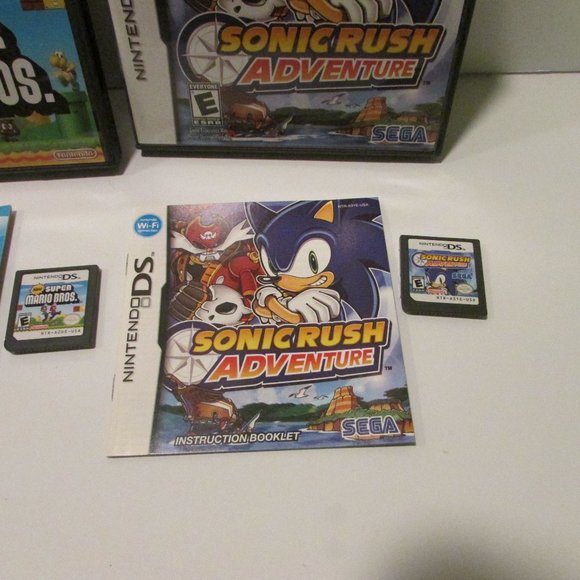 lot of 2 Nintendo DS Super Mario Bros and Sonic Rush video game manual c… - Picture 3 of 8